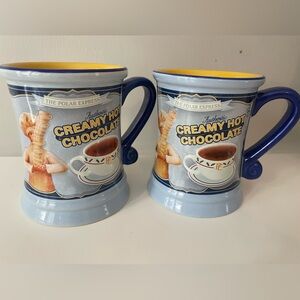 Vintage Polar Express Creamy Hot Chocolate Mugs